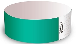 100 x Aqua Tyvek Wristbands