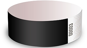 100 x Black Tyvek Wristbands