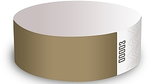 100 x Gold Tyvek Wristbands