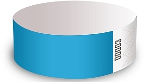 100 x Blue Tyvek Wristbands
